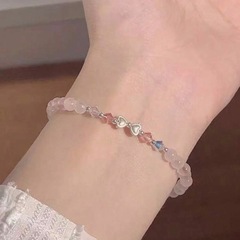 *《水晶ビーズ》*ローズピンク/御守りの画像