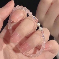 *《水晶ビーズ》*ローズピンク/御守りの画像