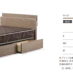 シモンズ セミダブルベッド の画像