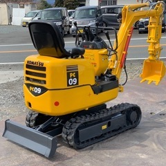 コマツ　ミニユンボ　PC09-1C 油圧ショベル　チゼル付き ブレーカーアーム仕様　倍速付き 可変ゲージ 　ゴムキャタ　1tクラス　陸送可能 コマツ ミニユンボ PC09-1C 油圧ショベル チゼル付き ブレーカーアーム