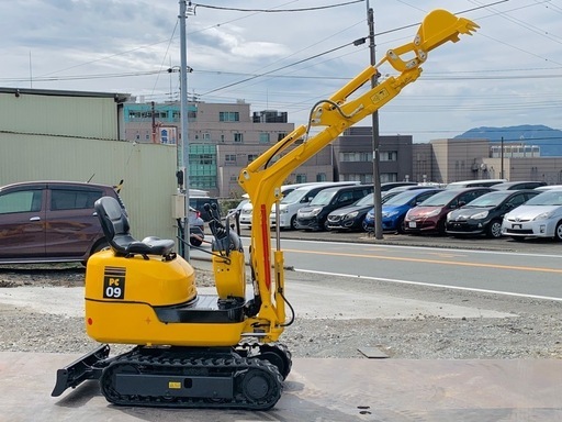 コマツ　ミニユンボ　PC09-1C 油圧ショベル　チゼル付き ブレーカーアーム仕様　倍速付き 可変ゲージ 　ゴムキャタ　1tクラス　陸送可能