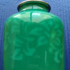 七宝ターコイズブルー 陶器花瓶 木箱付きの画像