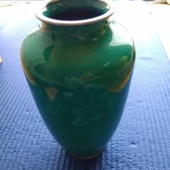 七宝ターコイズブルー 陶器花瓶 木箱付きの画像