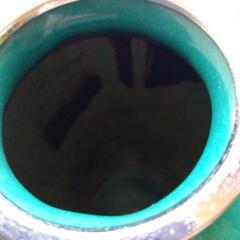 七宝ターコイズブルー 陶器花瓶 木箱付きの画像