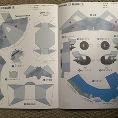 自衛隊　クリアファイル2種　と　ペーパークラフトの画像
