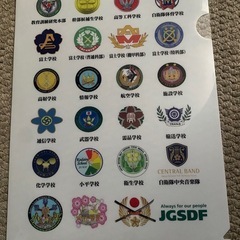 自衛隊　クリアファイル2種　と　ペーパークラフトの画像
