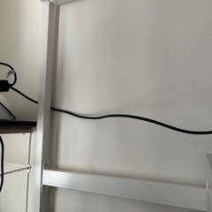 長机 140cm × 60 cm 白　解体済みの画像