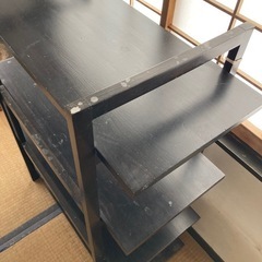【値下げ】本棚や収納に　黒の棚　4段　　の画像