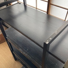 【値下げ】本棚や収納に　黒の棚　4段　　の画像