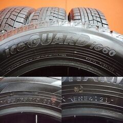 YOKOHAMA ice GUARD iG60 185/65R15 15インチ スタッドレス 4本 21年製 バリ溝 アリオン プレミオ ティーダ MAZDA2等　(KTG220)の画像