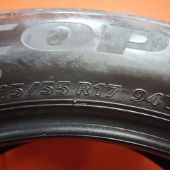 BS BRIDGESTONE ECOPIA NH200 215/55R17 17インチ 夏タイヤ 1本 22年製 バリ溝 ヴェゼル エスティマ カムリ audi Q2等　(KTM322) の画像
