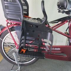 E147　★整備済み　中古　3人乗り対応子乗せ付自転車★マルイシ　フラッカーズ【20インチ　　赤】の画像