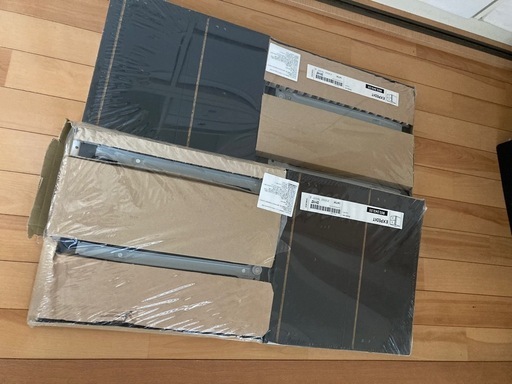 IKEA KALLAXカラックスインサートボックス引き出し2段　黒3個セット(新品未使用2個+USED1個)　