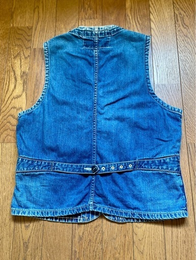 シュガーケーン 古着　9oz. ウォバッシュ ストライプ ワーク ベスト