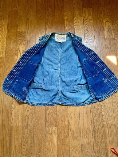 シュガーケーン 古着　9oz. ウォバッシュ ストライプ ワーク ベスト