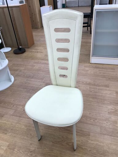 ★ジモティ割あり★ 大塚家具 イス ホワイト クリーニング済み KJ8958