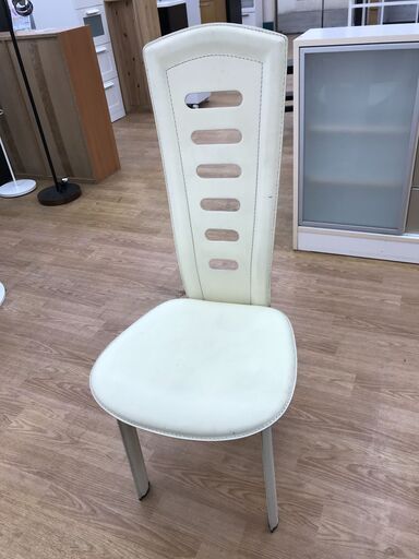 ★ジモティ割あり★ 大塚家具 イス ホワイト クリーニング済み KJ8959