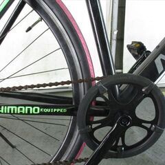 E162　★10000円★整備済み スポーツ中古自転車 ブラック　６段変速　48ｃｍ【クロスバイク】の画像
