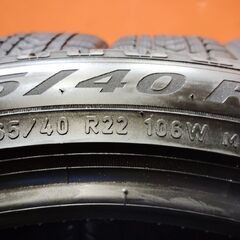 【走行短め】PIRELLI SCORPION WINTER 265/40R22 106W 22インチ スタッドレス 4本 RX カイエン ジャガー/Fペイス ランドローバー等(KTO301)の画像
