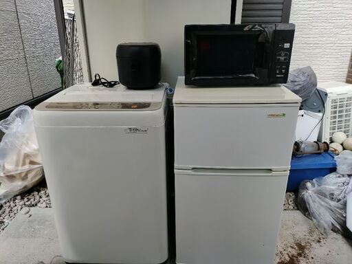 配達可!!単身用家電4点セット♪冷蔵庫、洗濯機、電子レンジ、炊飯器