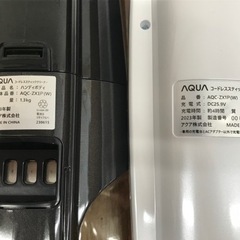 ☆コードレススティッククリーナー　AQUA  AQC-ZX1P(W)  2023年製の画像