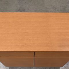 【ヤ取4/5終了】≪zyt2009ジ≫ 良品計画 オーク材 キャビネット 木製扉 幅80cm 高さ83cm ① 引き出し付き/観音開き/無印良品/MUJI/中古家具/宮城県仙台市 70303-01 の画像