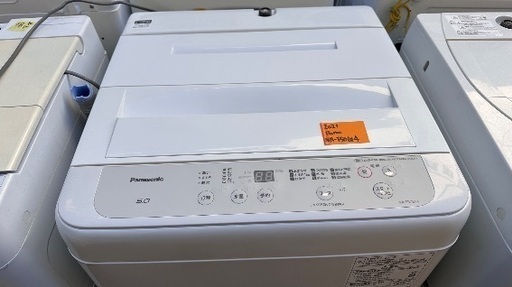洗濯機番号63 Panasonic 2021年製 5kg 大阪府内全域配達無料 設置動作確認込み 保管場所での引取は値引きします