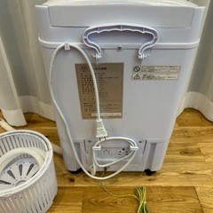 洗濯機 小型 小型洗濯機 一人暮らし 靴 脱水 縦型  脱水付き 3kg 洗濯 脱水 分け洗い 洗い すすぎ 軽量 コンパクト 靴用洗濯機 別洗い 洗い分けの画像