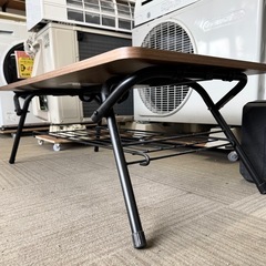 【超美品‼️】定価4,990円♪ ニトリ 90cm幅折りたたみテーブル センターテーブル ミドルブラウン♪の画像