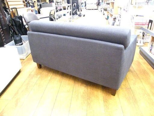 2人掛け ソファ 布製 INTERIOR CENTER 長椅子 ソファー ２P ネイビー ファブリック 札幌市厚別区 厚別店