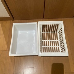 水切りカゴ　ホワイトの画像