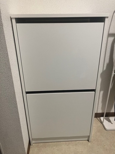 取引中！【豊中市】IKEA  シューズボックス 2段  BISSA/ビッサ 中古品