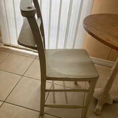 アンティーク　イギリス　テーブル　チャーチチェア　セットの画像