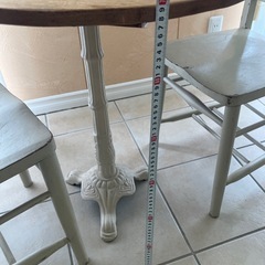 アンティーク　イギリス　テーブル　チャーチチェア　セットの画像