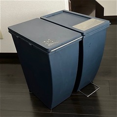 20Lスリムゴミ箱　2個セット　スタッキング　ネイビー　ダストボ...