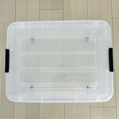 収納ケース クリア キャスター付 日本製 中古 　の画像