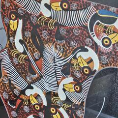 アフリカ 絵画 アート ティンガティンガ チワヤ レイヨウ 鳥 楽園 動物園 の画像