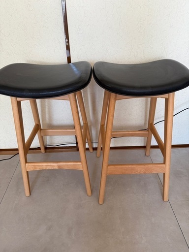 カウンターチェア　高さ64㎝　2脚セット