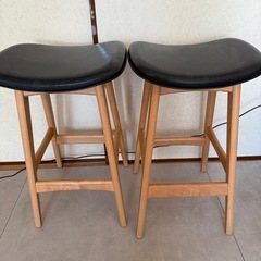 カウンターチェア　高さ64㎝　2脚セット
