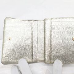 【deuxC】シボレザー 二つ折り財布04818017GD☆Ａ品☆質屋 ユニオン本通店 ドゥ・セーの画像