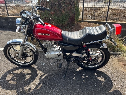 スズキGN125H カスタム赤旧車スタイル吸い込み (しぃ) 龍ケ崎のスズキ