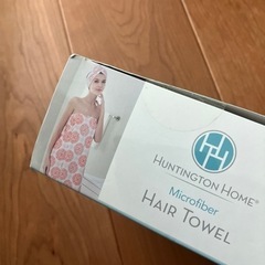 ヘアータオル　濡れた髪に巻くお手軽タオル2枚セットの画像