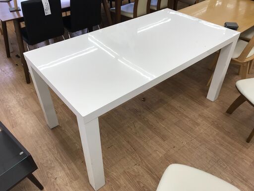★ジモティ割あり★  ダイニングテーブル ホワイト H72×W150×D80 クリーニング済み KJ8971