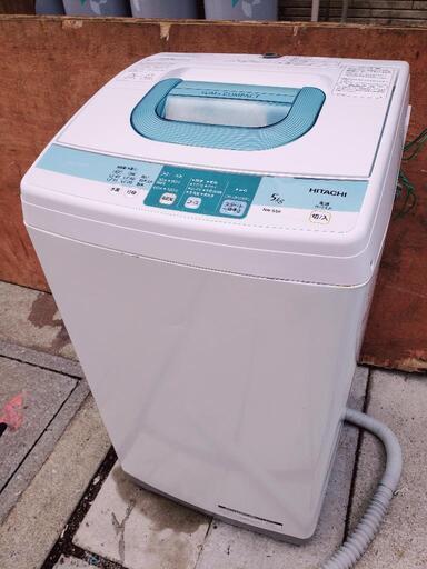 一昨日まで使用してました！日立全自動洗濯機『NW-5SR』2014年製 5kg  直接手渡し。場所は東京都武蔵村山市　比較的綺麗