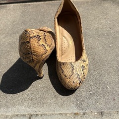 6月セール蛇革のパンプス