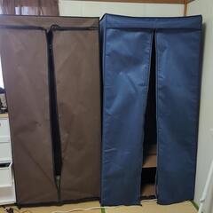カバー付き　ハンガーラック2個セット