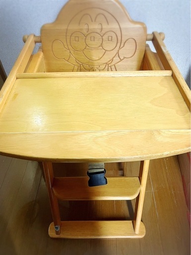 廃盤希少品‼️　アンパンマン 木製 ベビーチェア テーブル付　ピノチオ　アガツマ製