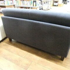 ② 2人掛け ソファ 布製 INTERIOR CENTER 長椅子 ソファー ２P ネイビー ファブリック 札幌市厚別区 厚別店の画像