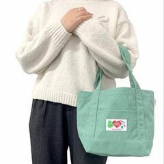 《新品未使用品》イオン ケアベアコラボ コーデュロイバッグ グリーン