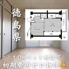 徳島県徳島市　初期費用ゼロ　家賃27000円　生活保護可